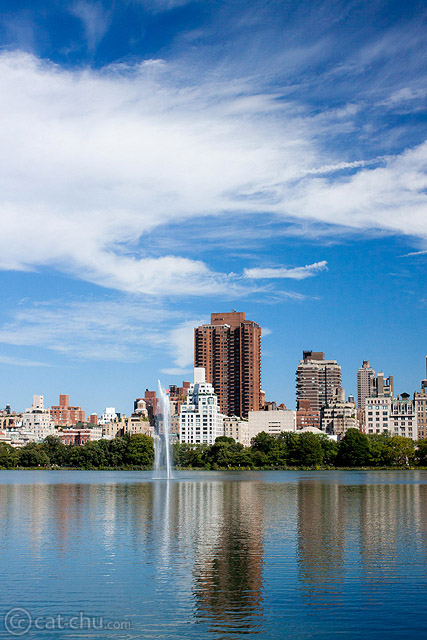 View from Central Park (NYC, NY). The filter helps bring out the blue in the water and sky.