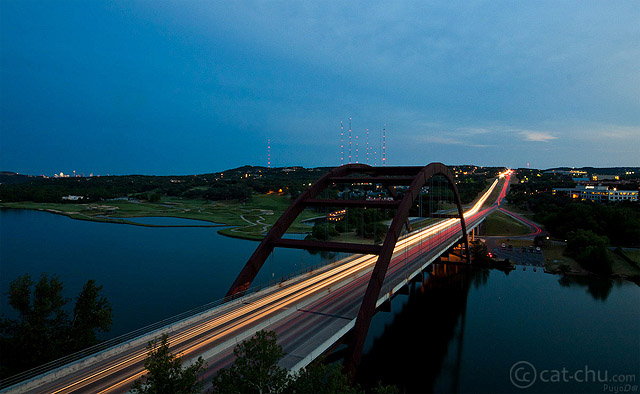 Pennybacker bridge at night (Austin, TX). This was taken with a 15 second exposure.